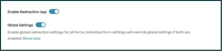 Enabling global settings for Contact Form 7 redirection