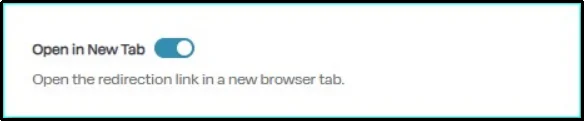 Option to open redirect page in new tab after form submission
