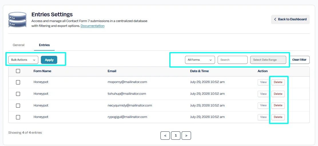 View complete submission details