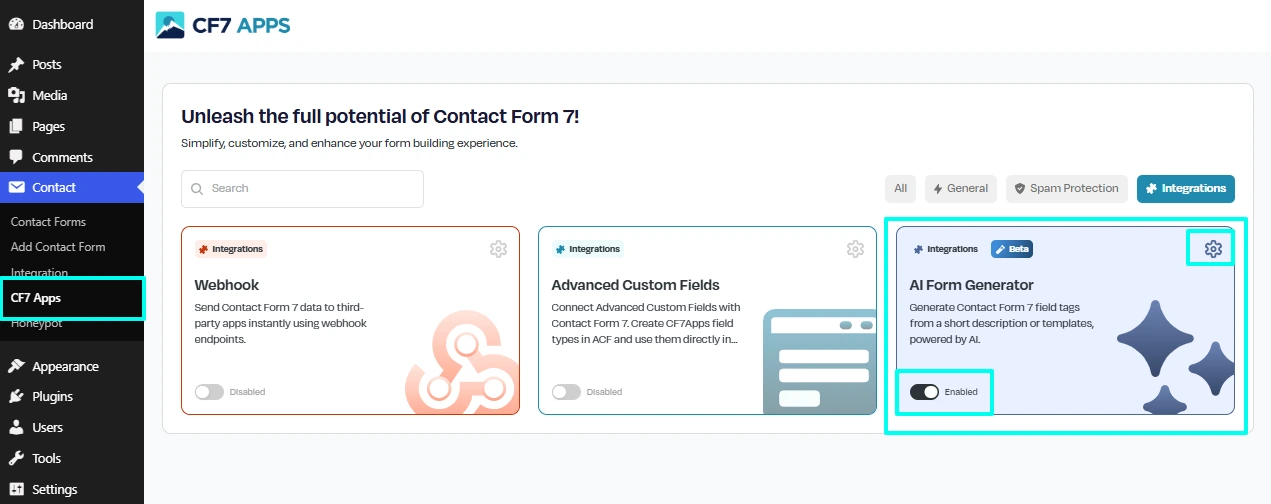 Enable AI Form Generator
