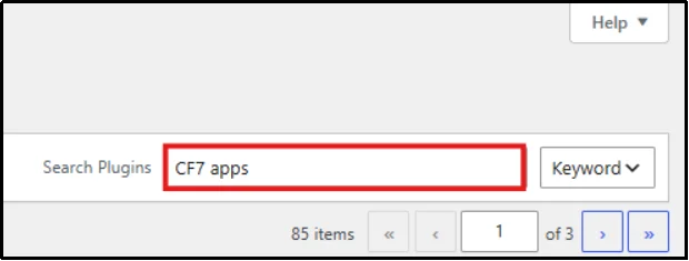 CF7 Apps plugin in WordPress search results