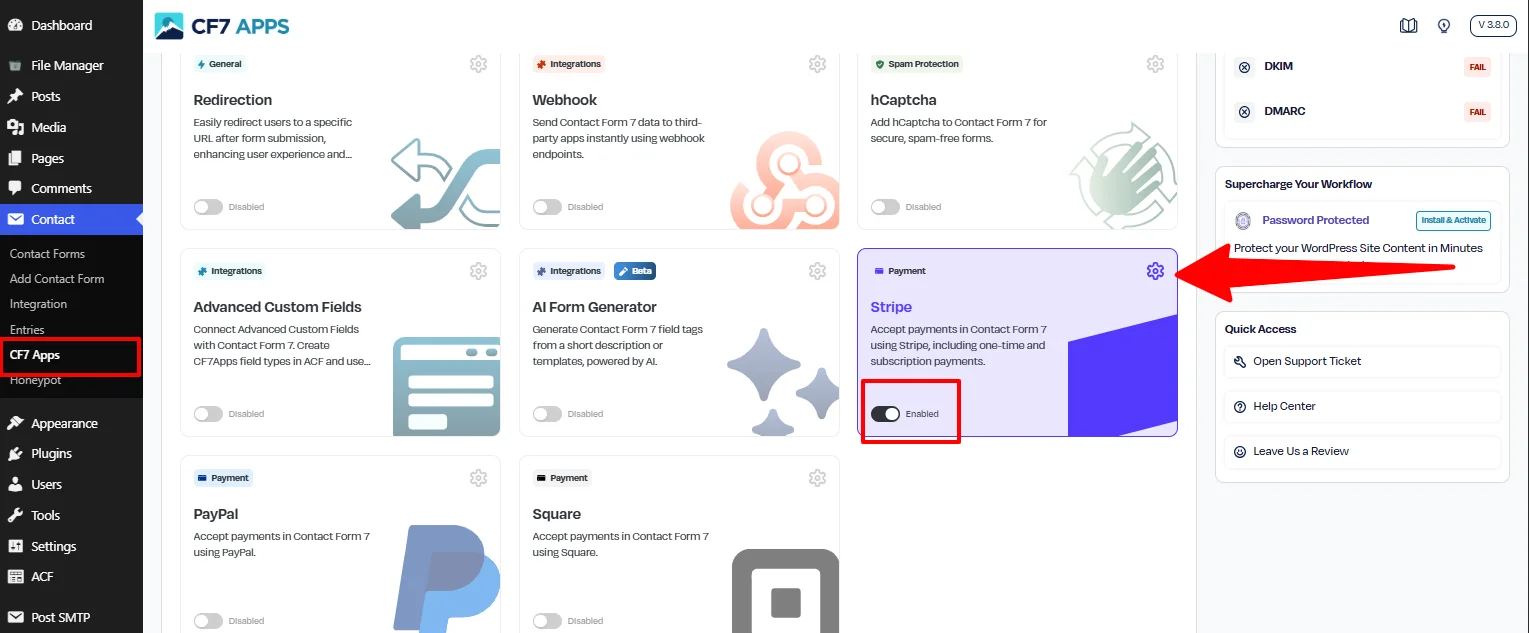 Configure Stripe Payment Gateway Settings 1