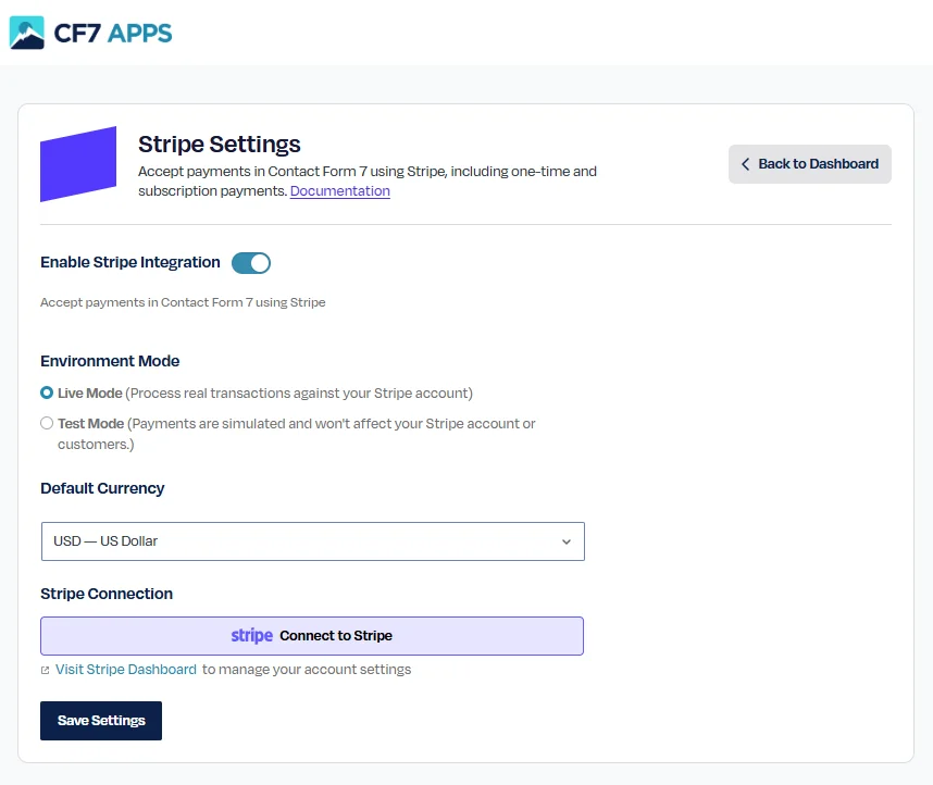 Configure Stripe Payment Gateway Settings 2