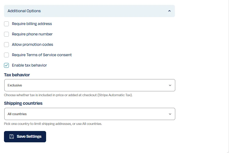 Configure Stripe Payment Gateway Settings 9