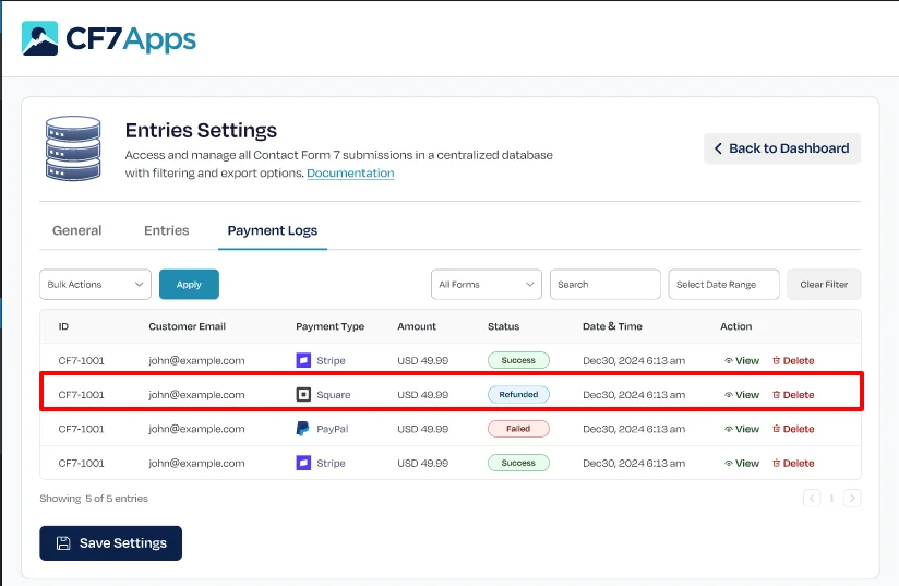 Process a Square Contact Form 7 Payment